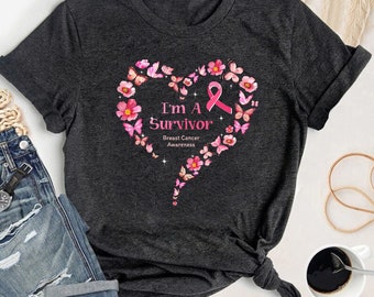 I'm A Survivor Breast Cancer Awareness Shirt, Breast Cancer Shirt, Cancer Support Shirt, Pink Ribbon Shirt
