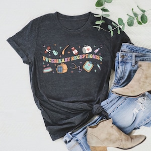 Veterinary Receptionist Shirt, Receptionist Gift Veterinarian Staff Gift, Vet Tech Shirt, Veterinary Receptionist Tee