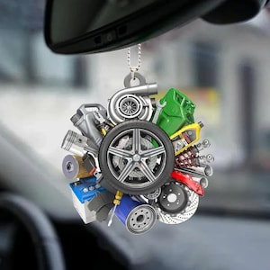 Customized Auto Repair Mechanic Ornament Acrylic for Mechanic, Auto Repair Mechanic keychain Gift for Him 2D Flat Keychain