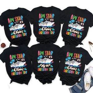 Birthday Cruise Crew Shirt, Custom 50th 60th Birthday Cruise Shirt, Family Cruising Birthday, Matching Birthday Cruise Shirt