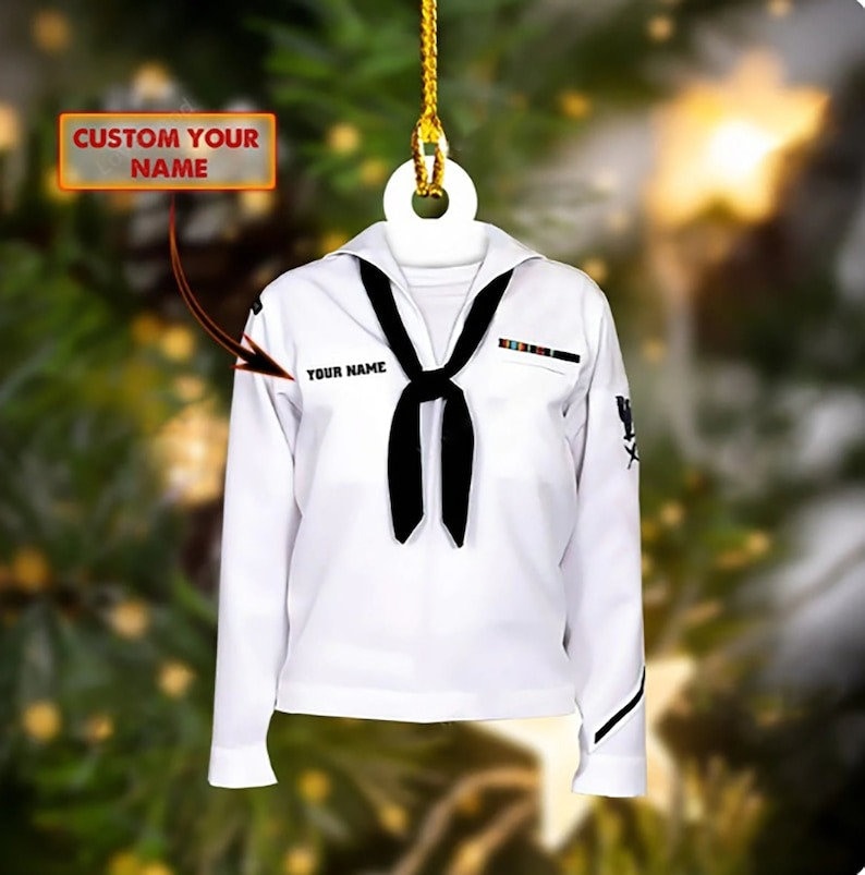 Custom Sailor Navy Uniform Ornament, Personalized Name Sailor Uniform Ornament, Navy Uniform Ornament Gift for Sailor 2D Flat Ornament - Etsy Custom Sailor Navy Uniform Ornament, Personalized Name Sailor Uniform Ornament, Navy Uniform Ornament Gift for Sailor 2D Flat Ornament - Etsy