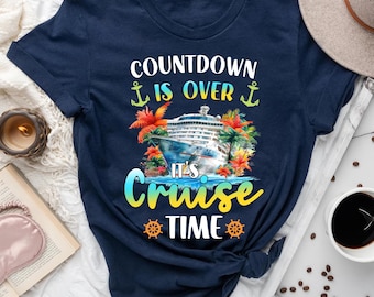 Het aftellen is voorbij: grappig T-shirt cruisevakantiereis, shirt cruiseploeg