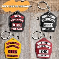 Fireman Keyring, Fireman Gifts, Firefighter Gifts, Fireman Keychain ...