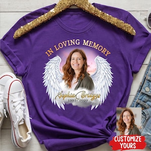 Benutzerdefiniertes Foto in liebevoller Erinnerung T-Shirt, Rest in Peace Shirt, Bild Shirt, Erinnerungs T-Shirt