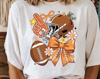 Camiseta de fútbol coqueta, camiseta de fútbol con lazo, camiseta de fútbol para el día del partido, camiseta de fútbol preppy, regalo para mujer