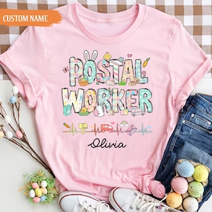 Easter Postal Worker Shirt,  Postal Worker Easter Shirt, Mail Carrier Shirt, Postman Mail Lady Shirt, Post Office Shirt