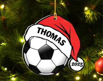 Personalized Soccer Christmas Ornament, Sports Christmas Ornament