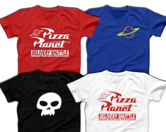 Disney Toy Story T-shirts Cosplay Shirts Halloween Costume Pizza Planet Green Alien Sid Skull Men Women Youth Toddler Shirts
