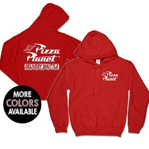 Pizza planet hoodie disney store hotsell