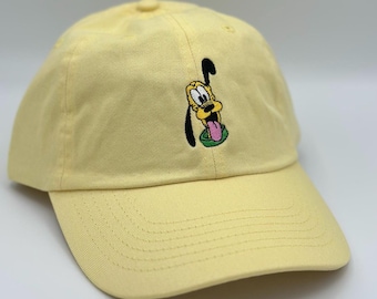 Pluto embroidered Hat Cute Mickey's Friend pet fan gift Adult Youth Kids adjustable caps