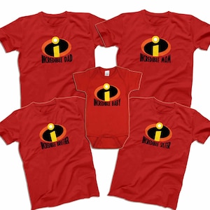 Incredibles Family Shirts Mr Incredible Mrs Incredible Shirts Disney Park Matching Shirts Men&#39;s Women&#39;s Youth Toddler Baby Sizes
