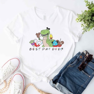 T-Rex Dinosaur Best Day Ever T-shirt Toy Story Land Snacks Hollywood Studios, Disney Family Shirts, Adult, Youth, Toddler, Baby sizes