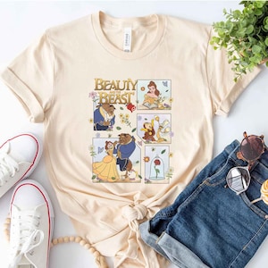The Beauty And The Beast Shirt, Disney Princess Belle Collage Shirt, Unisex Mens Youth Kids Baby Sizes