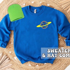Pizza Planet Green Alien Sweatshirt with a Beanie Hat Combo Set Toy Story Sweatshirt Cosplay Halloween Costume Adult Men & Youth Sweatshirts
