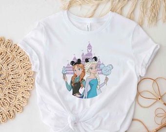 Princess Anna Elsa Mickey Snacks Shirt, Magic Kingdom Princess Castle Disney Sisters Family Shirts
