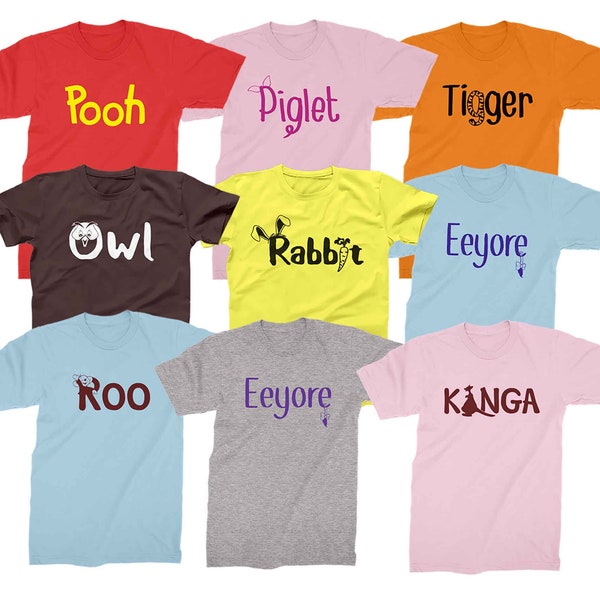 Winnie The Pooh Friends Shirts Disney Matching Family Shirts Men's Youth Toddler Baby Sizes