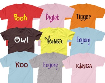 Winnie The Pooh Friends Shirts Disney Matching Family Shirts Men&#39;s Youth Toddler Baby Sizes