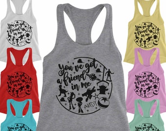 Toy Story Tank Top You've Got a Friend in Me Ladies Racerback Tank Top Disney Family Shirt Women's Pixar Toy Story Shirt