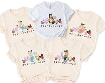 Princess Best Day Ever Shirt, Princess Disney Snacks Shirts, Princesses Belle Ariel Mulan Aurora Adult Youth Kids Baby Sizes