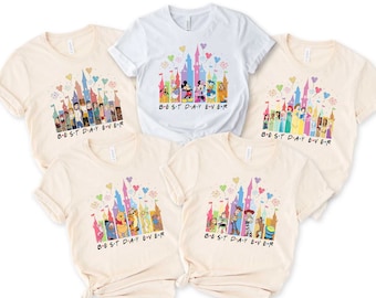 Disney Family Princess Castle T-shirt Toy Story Winnie Pooh Mickey Friends Shirts Adult Youth Kids Baby Sizes