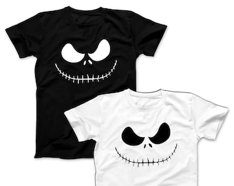 Jack Skellington T-shirt Cosplay T-shirts Jack Pumpkin face Halloween Costume Men Women Youth Toddler Baby Shirts up sizes 4X 5X