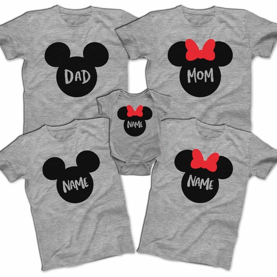 personalized mickey mouse shirts for family