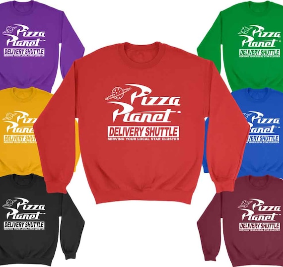 pizza planet long sleeve shirt red