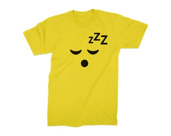 Sleepy Emoji T-shirt Smiley Faces emojis Halloween costume cosplay Men Women Kids size Shirts
