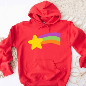 Mabel Star Hoodie, Shooting Star Rainbow Hoodie Gravity Falls Halloween Costume Sweatshirts Adult Men Youth Kids Sizes