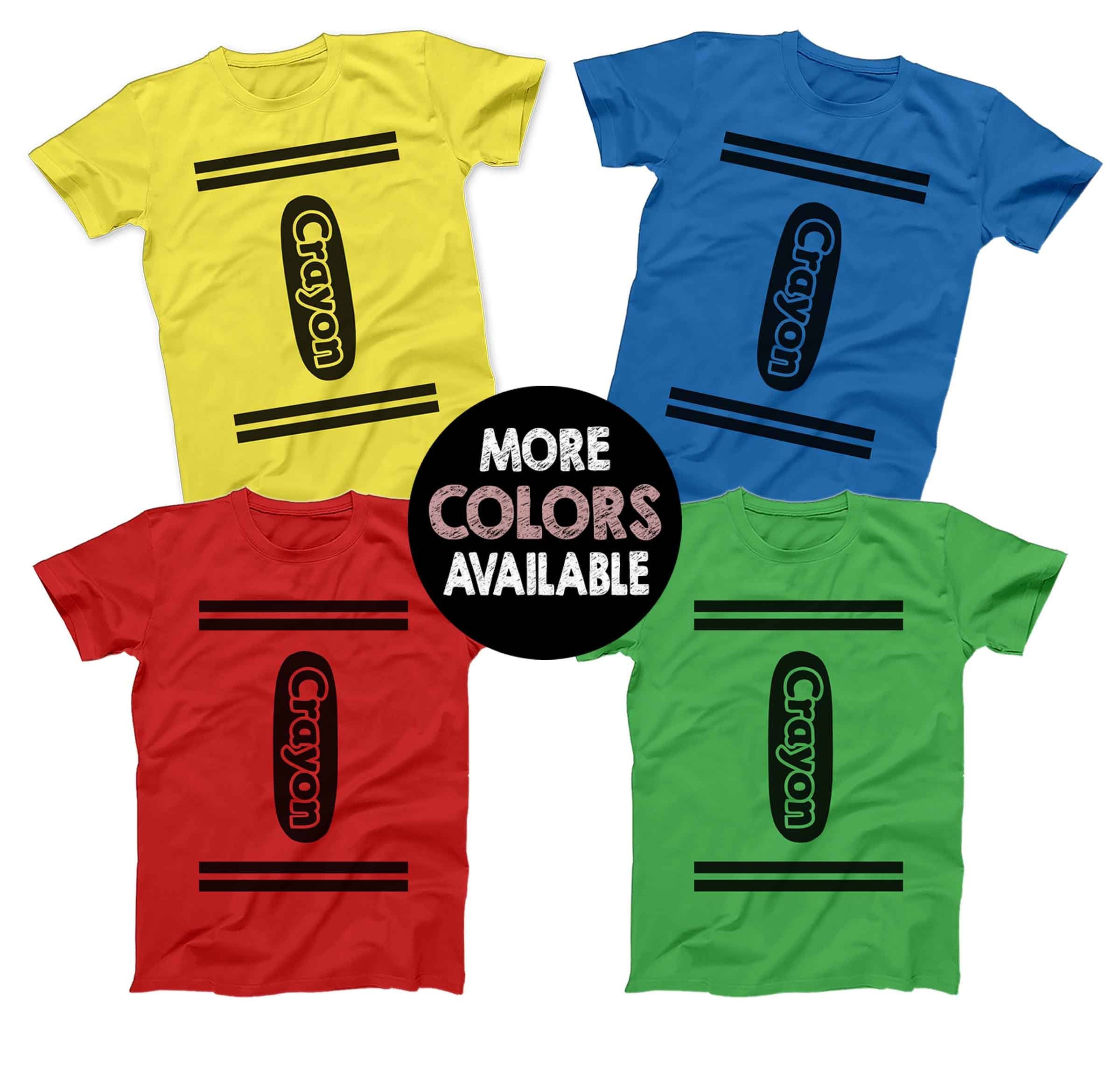【DISCERNMENT】Crayon half T-shirts Amazon.com: Crayon Unisex T-Shirt Halloween Costume | Funny