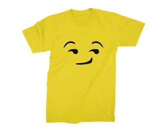 Smirk Emoji t-shirt faccine emoji Halloween costume cosplay uomini donne bambini dimensioni camicie