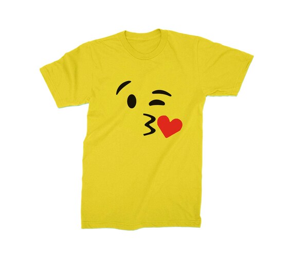 Winky Face Smiley With Heart Kiss Emoji T Shirt Winky Face Smiley With Heart Kiss Emoji T Shirt