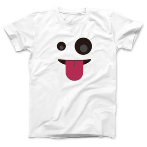 Emoji T-shirts Smiley Face OMG Clown Zipper Alien Ghost Drunk Mad Cowboy 100 Percent Nauseous Face Emojis Men Women Kids Shirts image 10