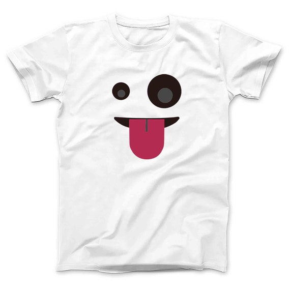 Vampire Blood Face Emoji Emoticon Costume Shirts Halloween-CL