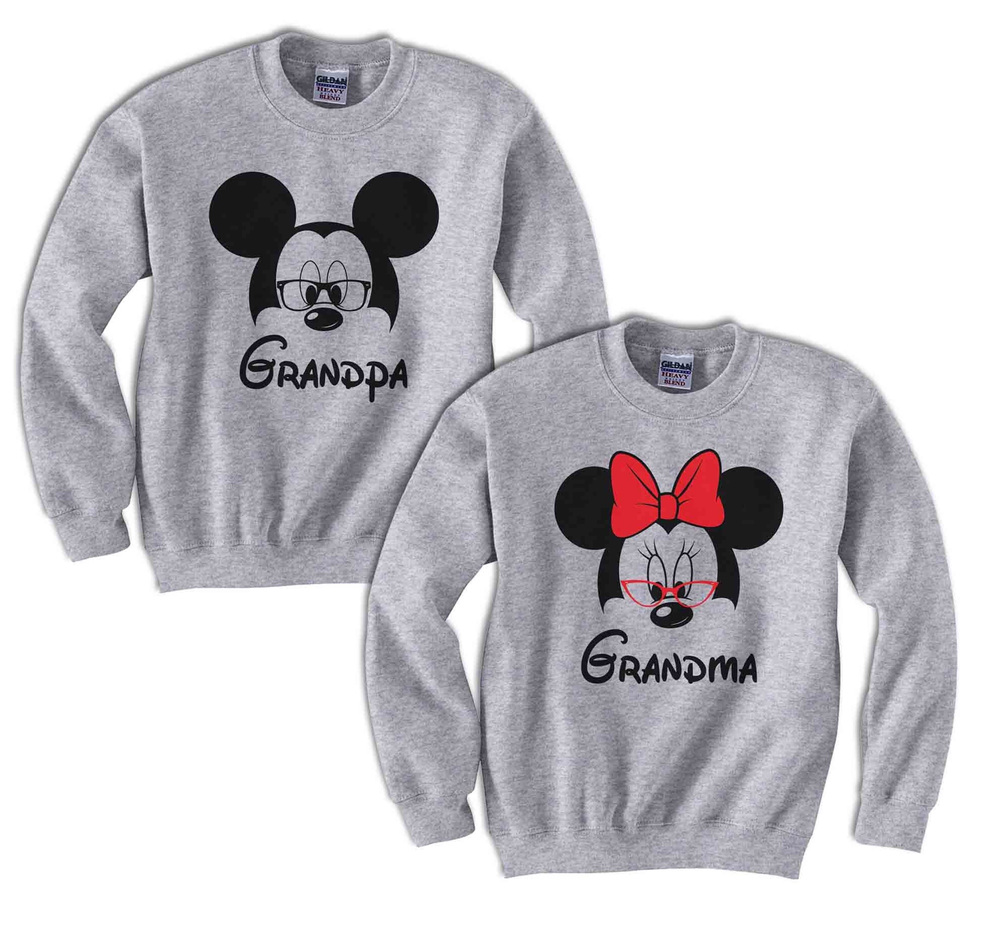 Mickey Grandpa Minnie Grandma Disney Sweatshirts Matching