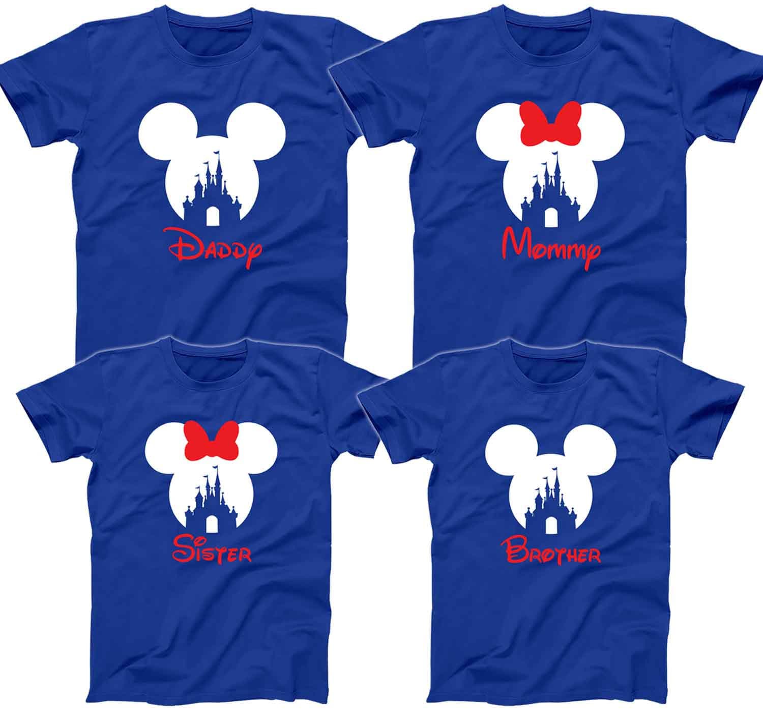 Mickey Minnie Disney Castle Family 