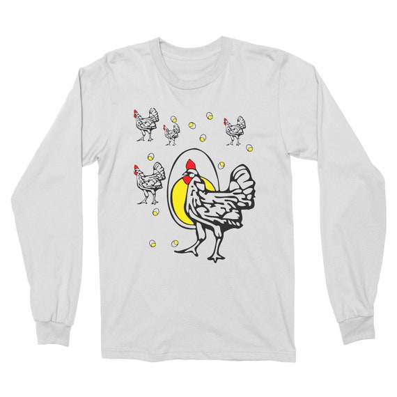Roseanne Chicken Shirt Long Sleeve Shirt Halloween Costume Cosplay Funny Shirt Men Youth Size Shirts