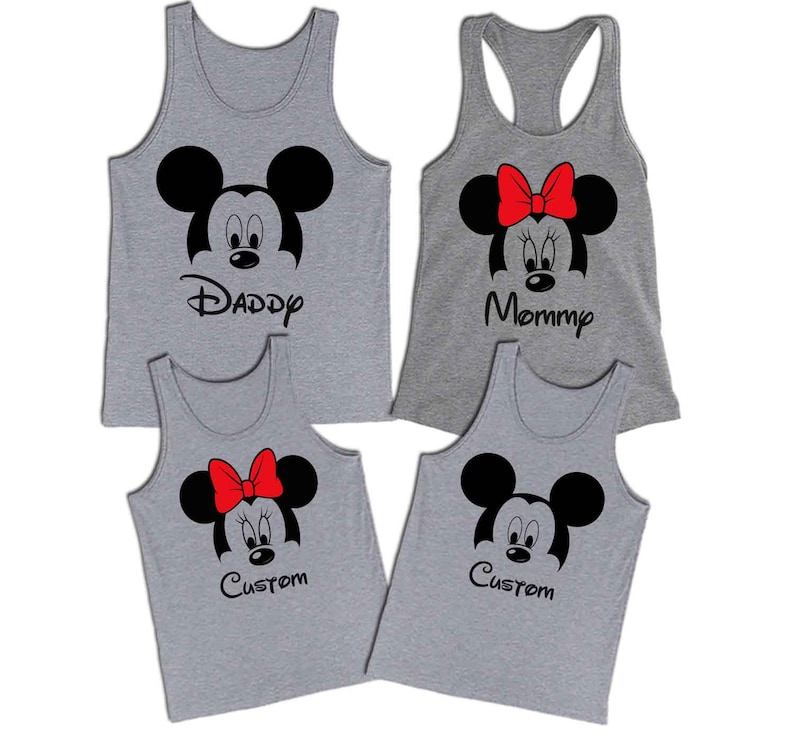 Mickey Minnie Tank Top Matching Disney Tanks Family Tank Tops Etsy