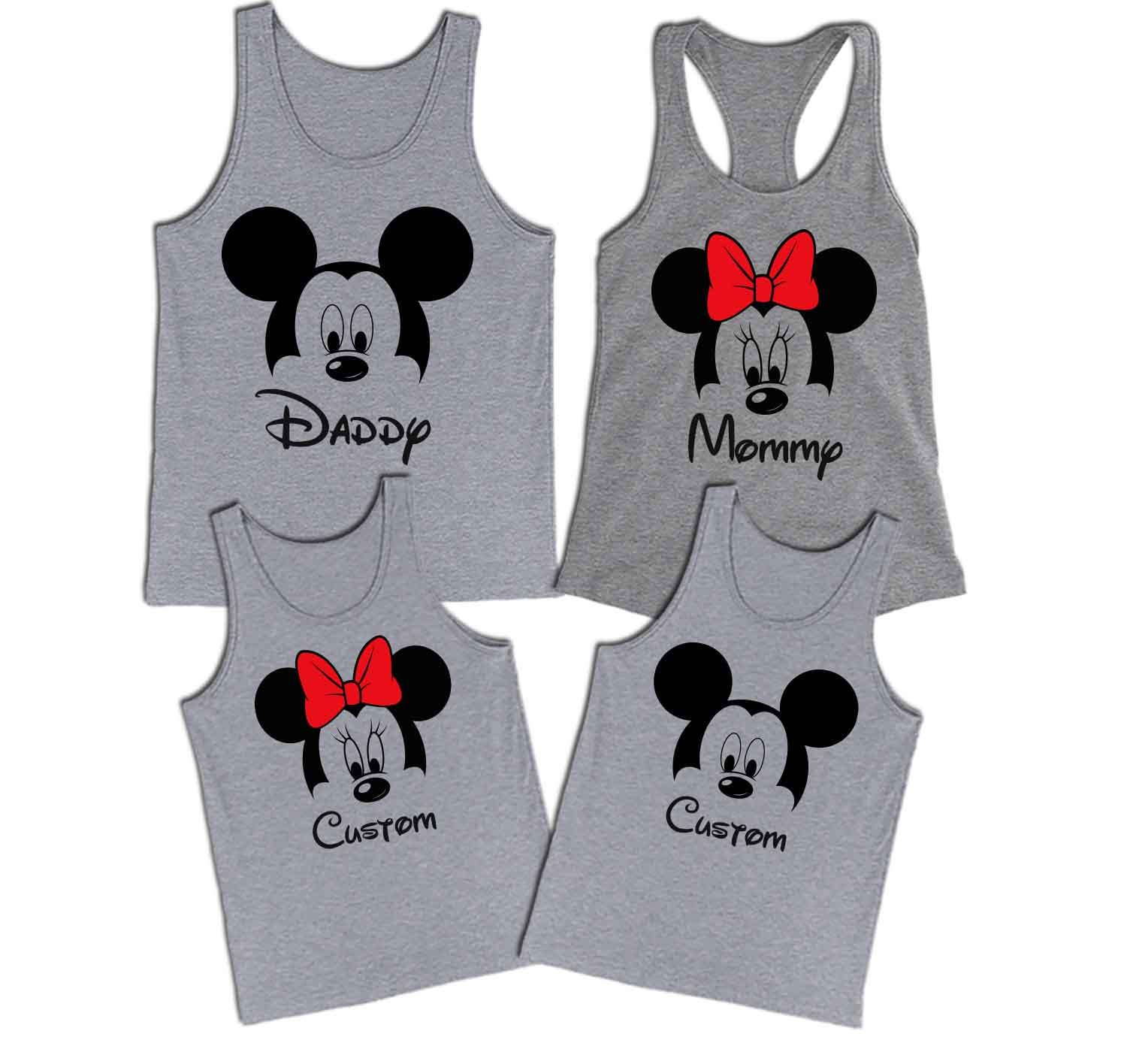Mickey Minnie Tank Top Matching Disney Tanks Family Tank Tops Etsy