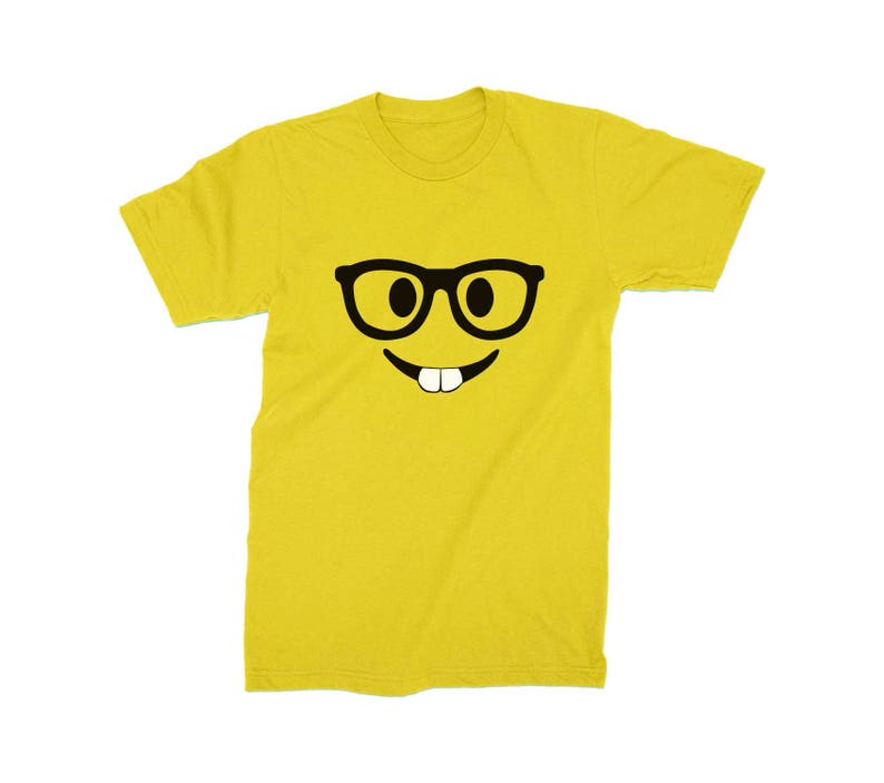 Nerd Emoji T-shirt Smiley Faces Emojis Halloween Costume | Etsy