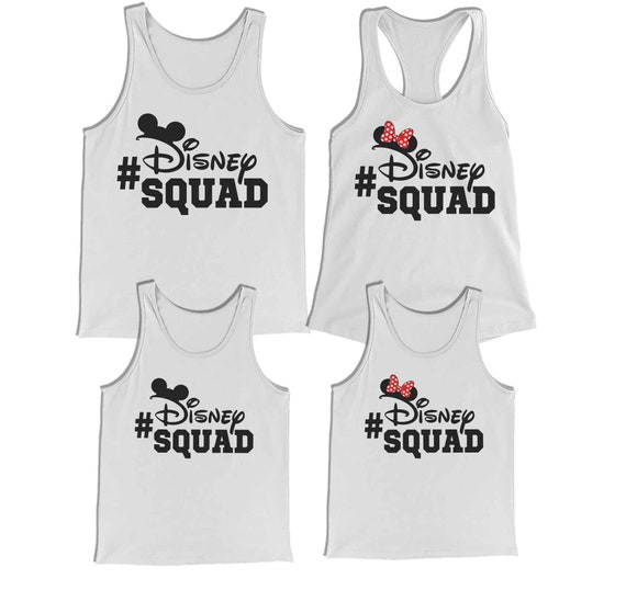 Disney Squad Shirts Family Shirts Matching Disney Tank Tops Unisex Tanks,  Women's Racerback Tanks & Youth Tanks 