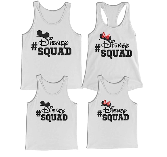 Disney Squad Shirts Family Shirts Matching Disney Tank Tops Unisex Tanks,  Women's Racerback Tanks & Youth Tanks