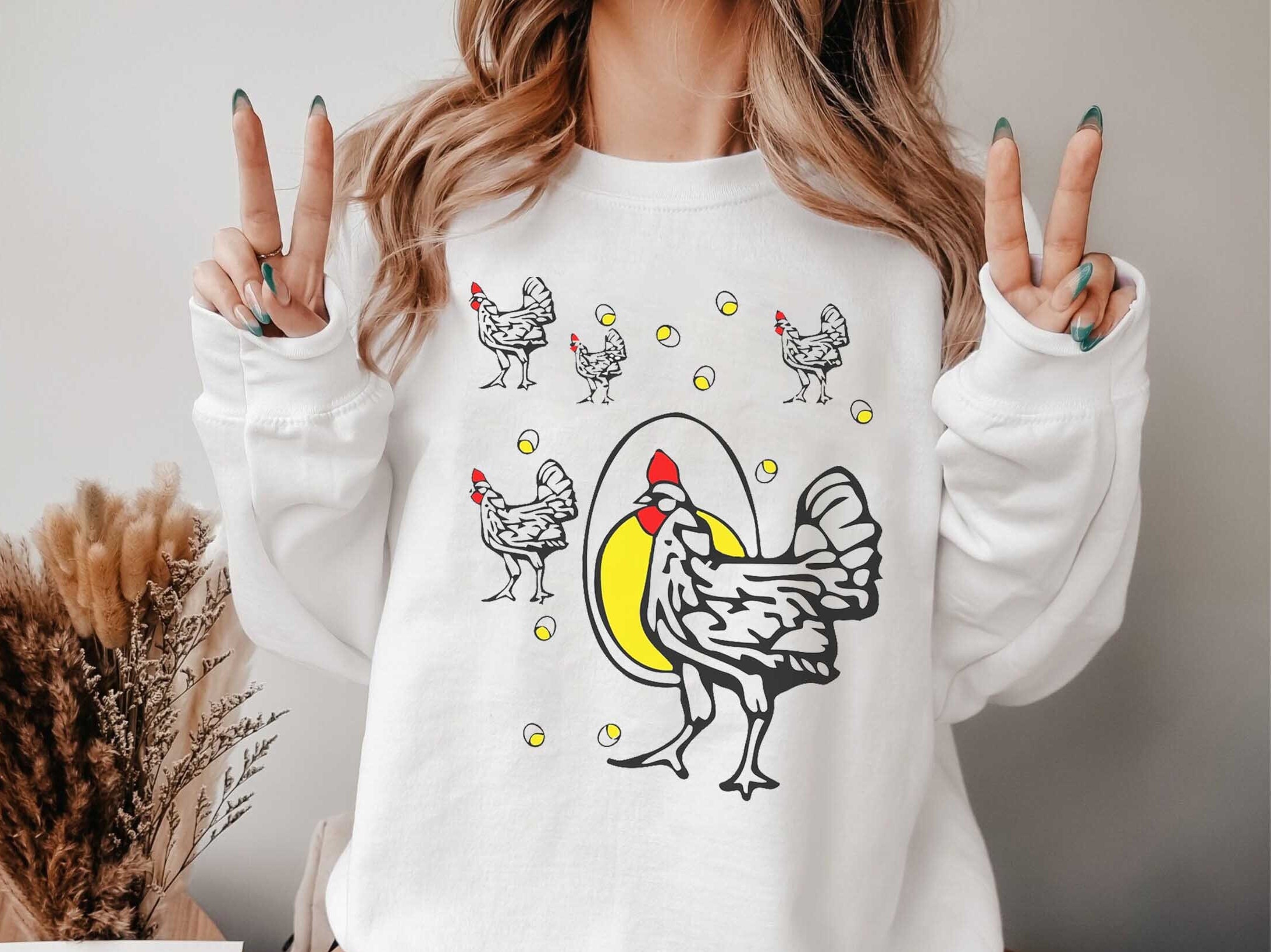 Roseanne Chicken Sweatshirt Roseanne Barr Halloween Costume Sweater Adult Men Unisex Sizes