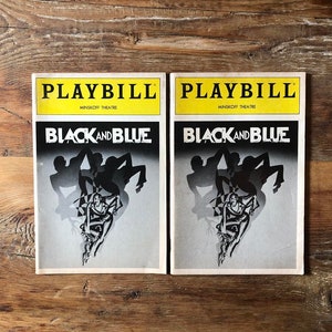 Two &quot;Black and Blue&quot; Broadway Playbill&#39;s