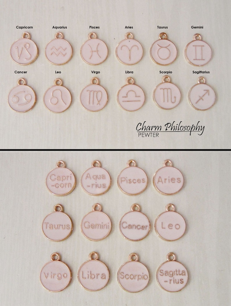 Gold and Pink Jewelry Sagittarius Jewelry Zodiac Necklace Sagittarius Necklace Horoscope Gifts Personalized Initial and Birthstone