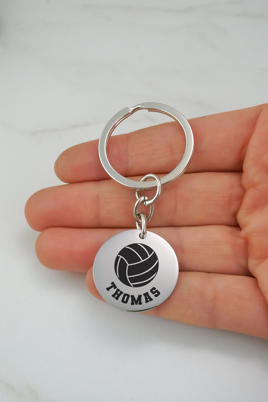 Volleyball Keychain Personalized Name Keychain Volleyball Coach Gift