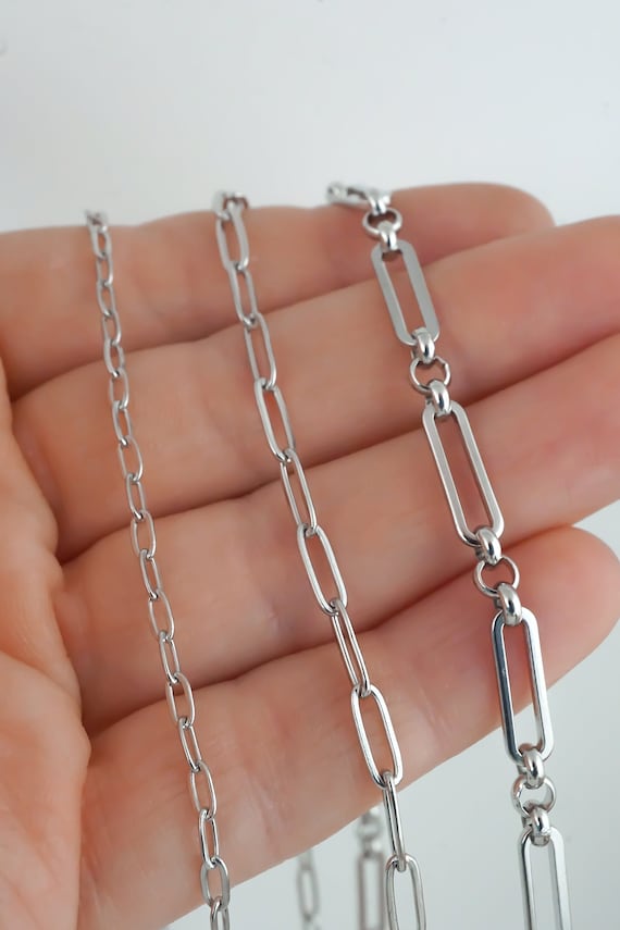 Sterling Silver Paper Clip Chain Necklace - LifeBejeweled