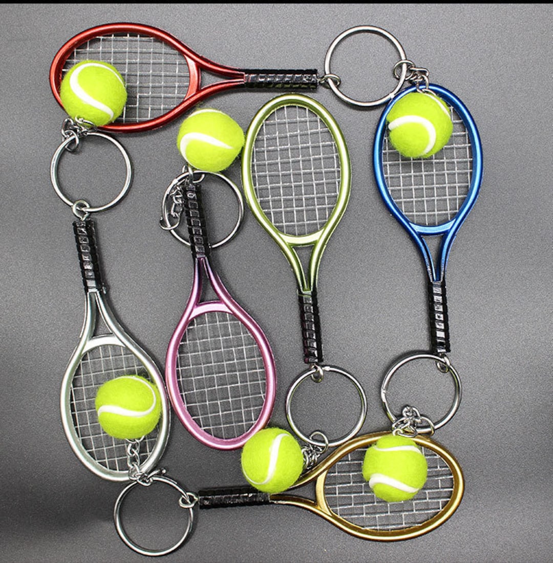 Tennis Key Chainmini Tennis Setbackpack Keychain Souvenir Etsy
