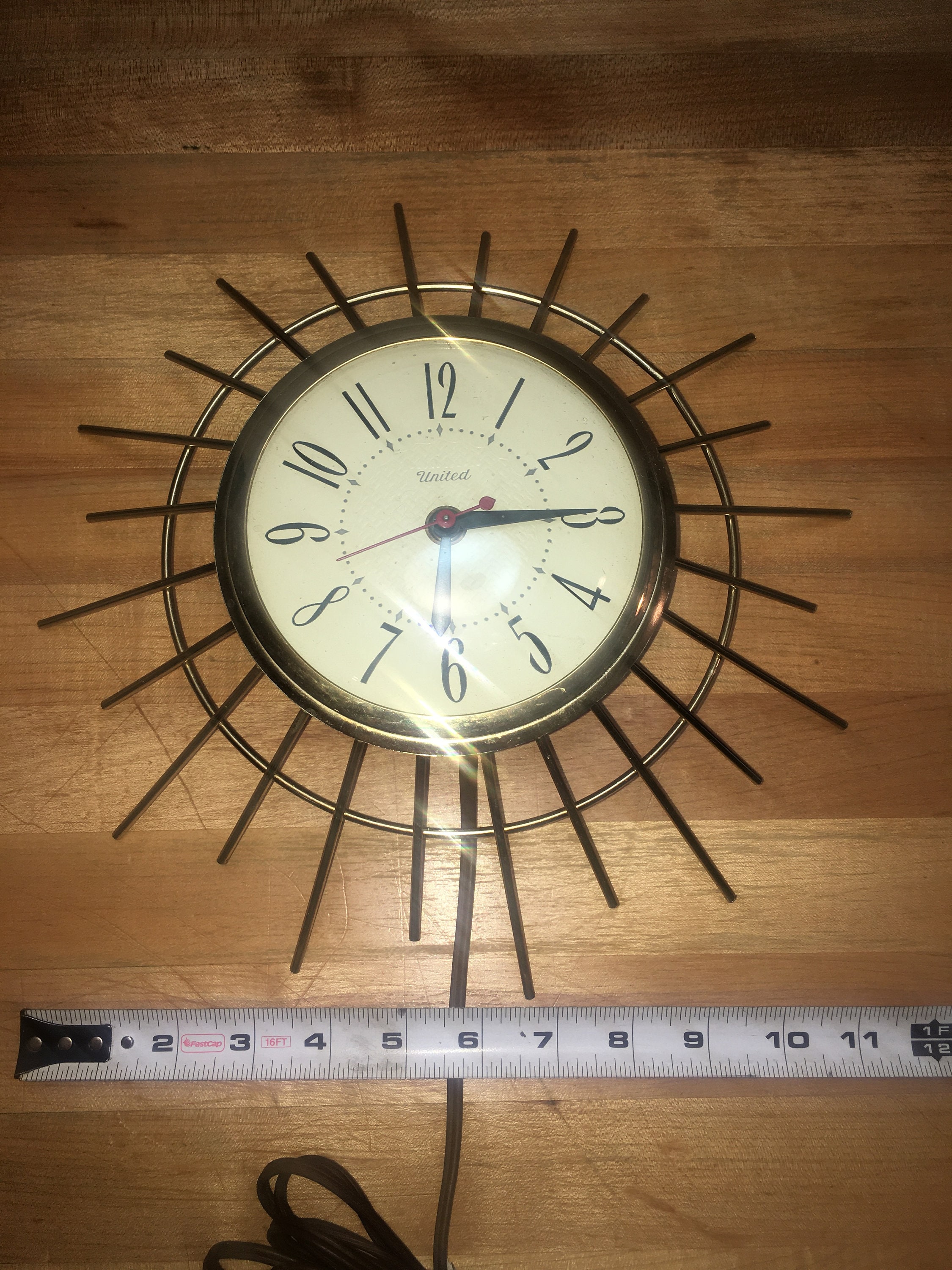 United Solid Brass MCM Industrial BOHO Starburst Plug in Wall