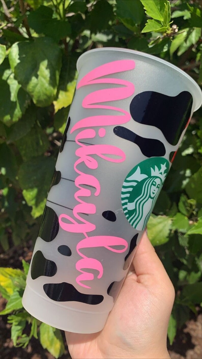 Cow print Starbucks tumbler